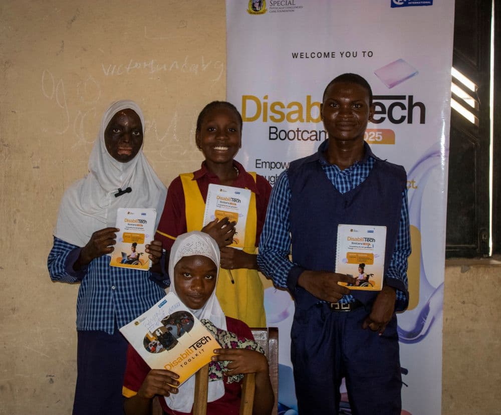 Team members with beneficiaries